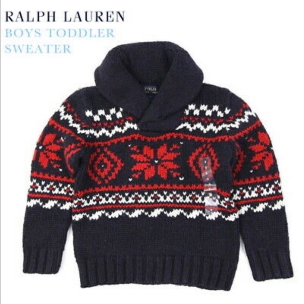 NWT Polo Ralph Lauren Fair Isle Collared Sweater. Size 6.